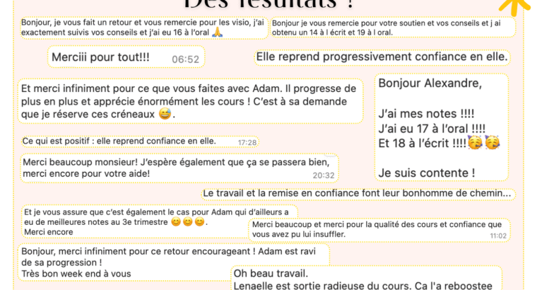 Professeur agrégé donne cours particuliers de français