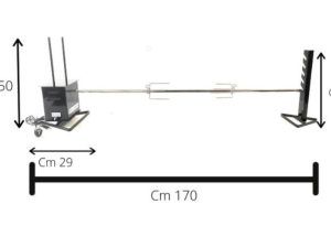 Tournebroche électrique 35 kg inox italien 🇮🇹 – Méchoui et barbecue